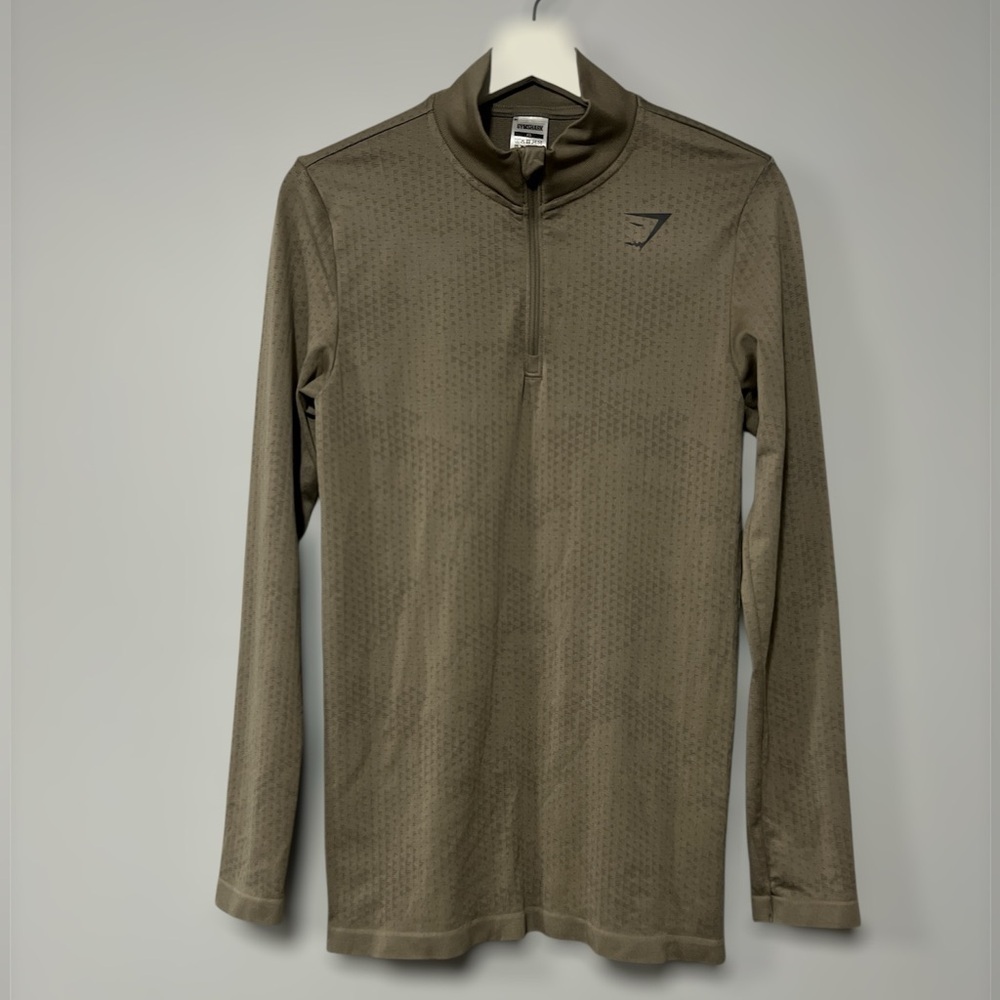 GYMSHARK Sport 3/4 Zip Seamless Long Sleeve